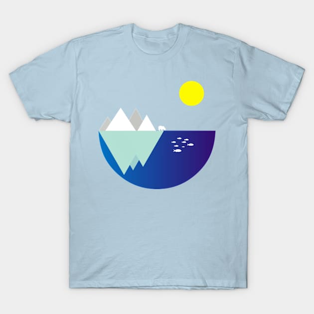 Iceberg, minimalist nature T-Shirt by SAMUEL FORMAS